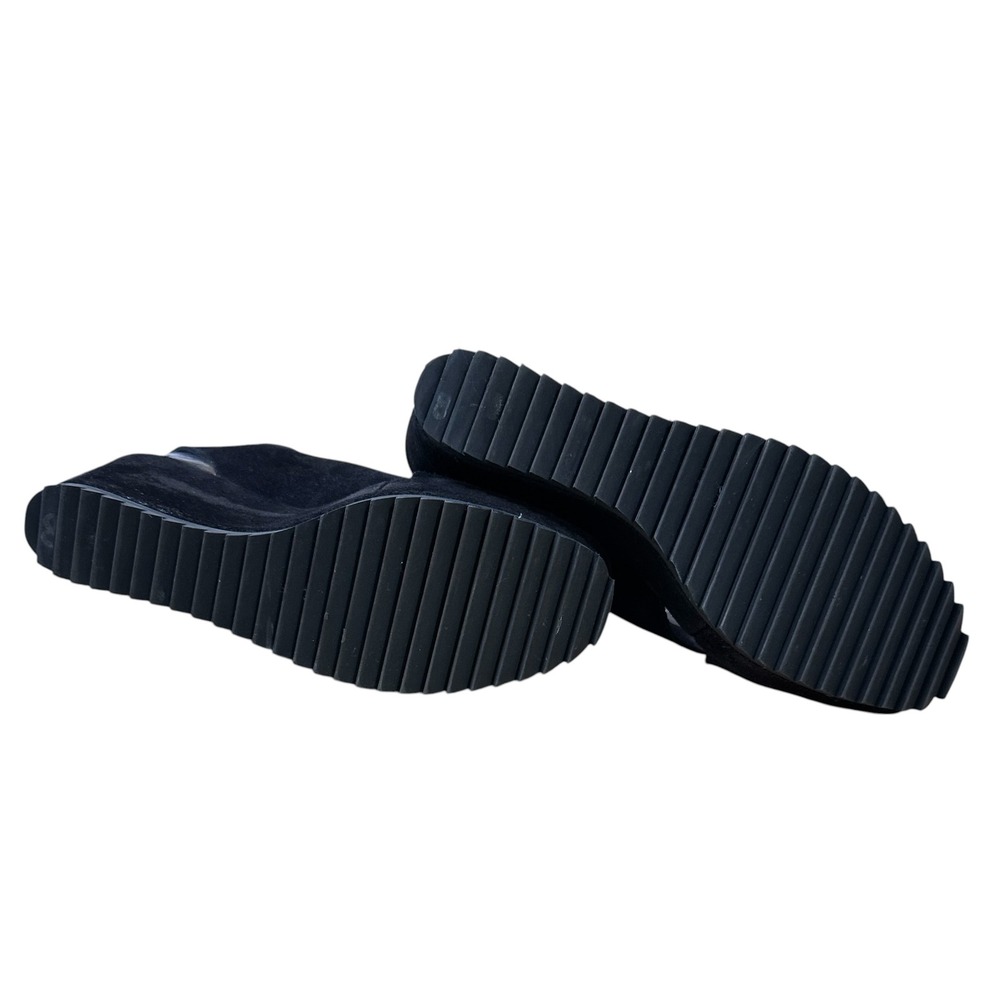 Pedro Garcia Federica Black Suede Criss-Cross Platform Sandals Spain 38.5/8.5 - Picture 8 of 10